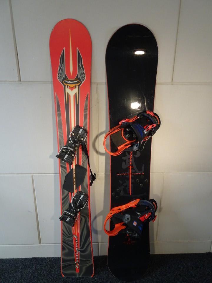 2 Snowboards met binding Rossignol en Nitro
