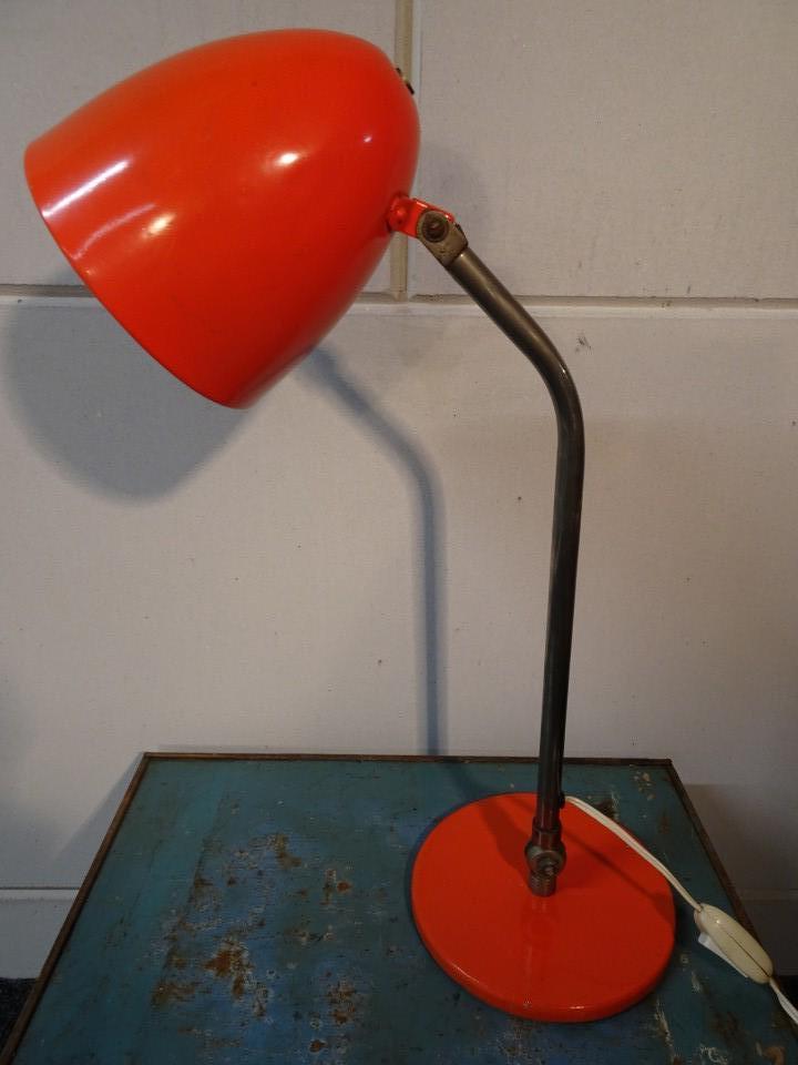 Retro vintage tafellamp burolamp Jaren 60 - 70