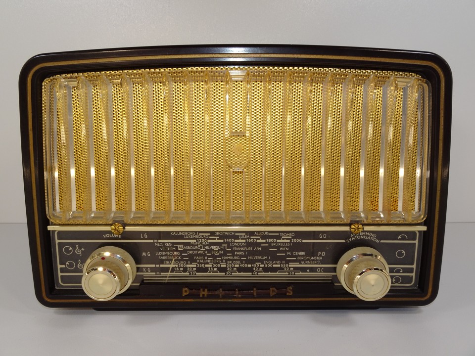  Buizenradio Philips BX250U Jaren 50